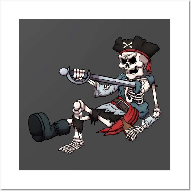 Pirate Skeleton Wall Art by TheMaskedTooner